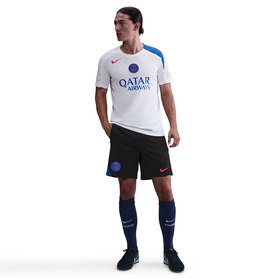 Paris Saint Germain Training Shorts Dri-FIT Strike 3rd - Black/Hyper Royal/Global Red - Men's-SoccerKits Hub | Buy Soccer Jerseys Online